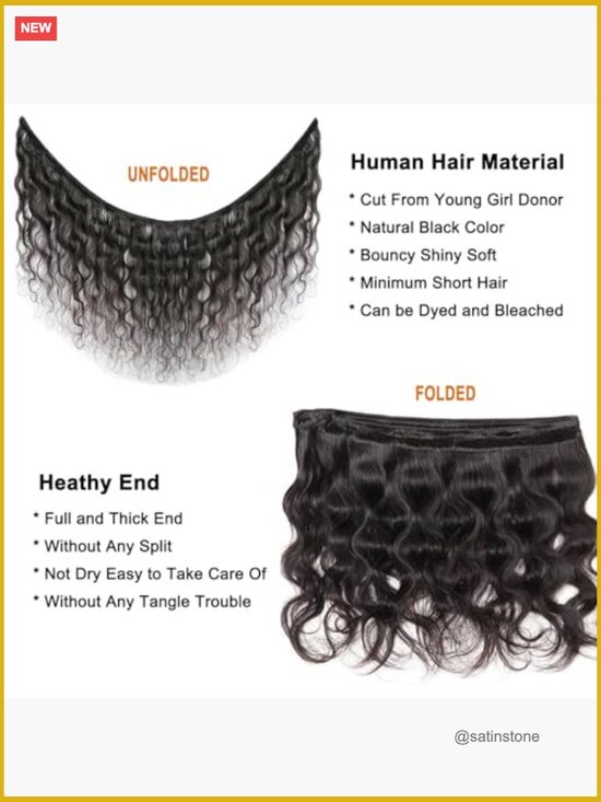 Body Wave Human Hair Bundles 16 18 20 Inch 12A Grade 100% Unprocessed Brazilian main image 6
